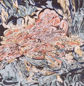 © Emilio Perez 2008, "Floating Heavy," screenprint, 26 x 26 inches.  Edition of 18.  Current price: $900
