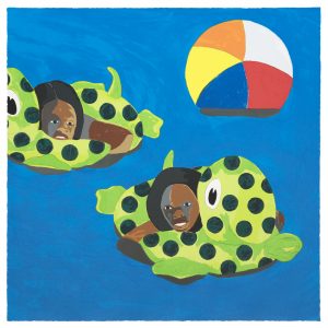 © Derrick Adams 2017, "Turtle Floats," screenprint, 30" x 30" image and sheet, edition of 12. Not available.